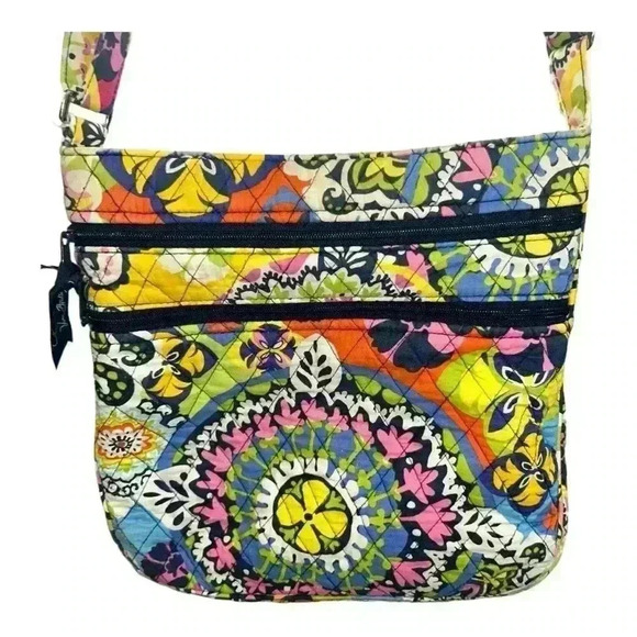 Vera Bradley Multicolored Crossbody Bag with sizzler and adjustable strap. - Picture 1 of 12